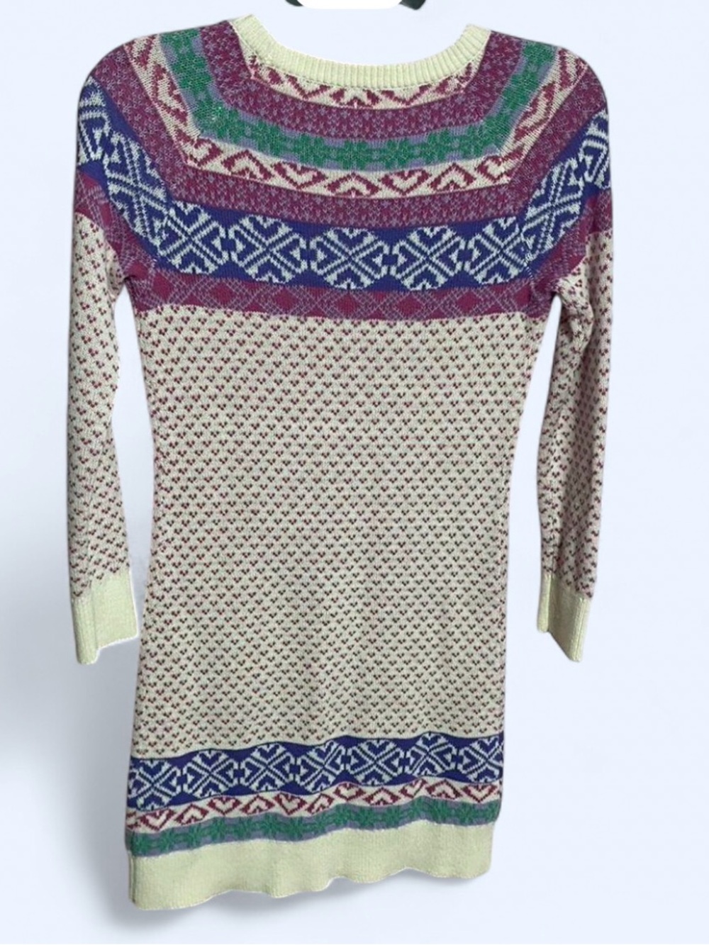 Vintage L L Bean Nordic Sweaterdress Cottagecore Vibes - Picture 2 of 7